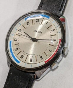 a close up of a watch