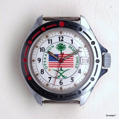 vostok komandirskie desert storm soviet russian watch orologio russo sovietico sovietaly ссср 270322 000131