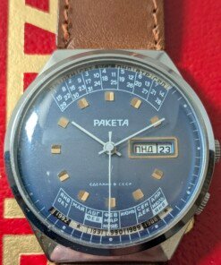 Raketa Calendario Perpetuo con Scatola Originale - Grade A 10 orologio-russo-raketa-perpetual-calendar-quadrante-blu
