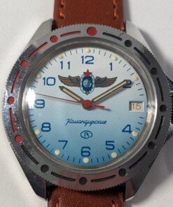 Vostok Komandirskie Forze Militari Spaziali – Meccanico 2414 – Grado B 8 vostok-komandirskie-orologio-russo-forze-militari-spaziali-quadrante-blu