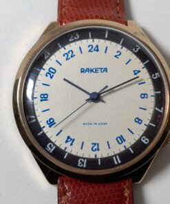 SOSPESO - Raketa Polar 24h - Cassa dorata - Quadrante panna - Grade B 9 raketa-24h-polar-orologio-sovietico-cassa-dorata