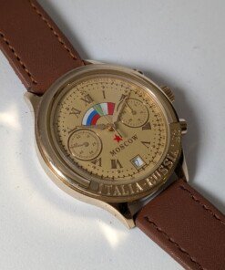 Orologio cronografo Poljot Italia russia 93 cassa dorata edizione limitata Grade B 13 cronografo-poljot-italia-russia-1993