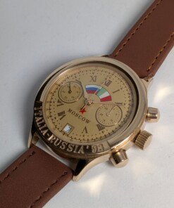 Orologio cronografo Poljot Italia russia 93 cassa dorata edizione limitata Grade B 12 cronografo-poljot-italia-russia-1993