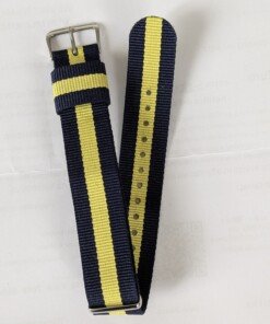 Cinturino NATO in nylon blu e giallo