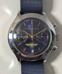 Cronografo Poljot Sturmanskie 3133 anni ’90 – Quadrante blu - Grade A 9 Cronografo Poljot Sturmanskie 3133