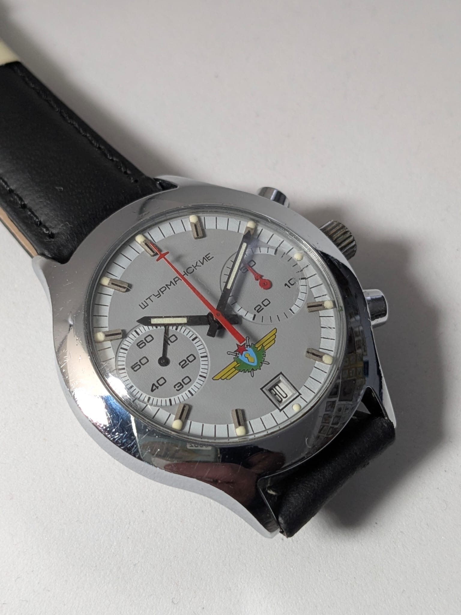 Orologio Russo Sturmanskie Cronografo 3133 anni '90 cassa tonda - Grade B 7 Sturmanskie Cronografo 3133