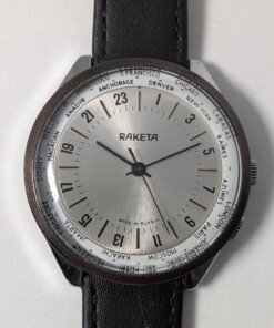 Orologio Raketa 24h World Time Russo Anni ’80 caratteri latini - Grade C
