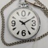 Orologio da tasca sovietico Raketa Big Zero con quadrante bianco