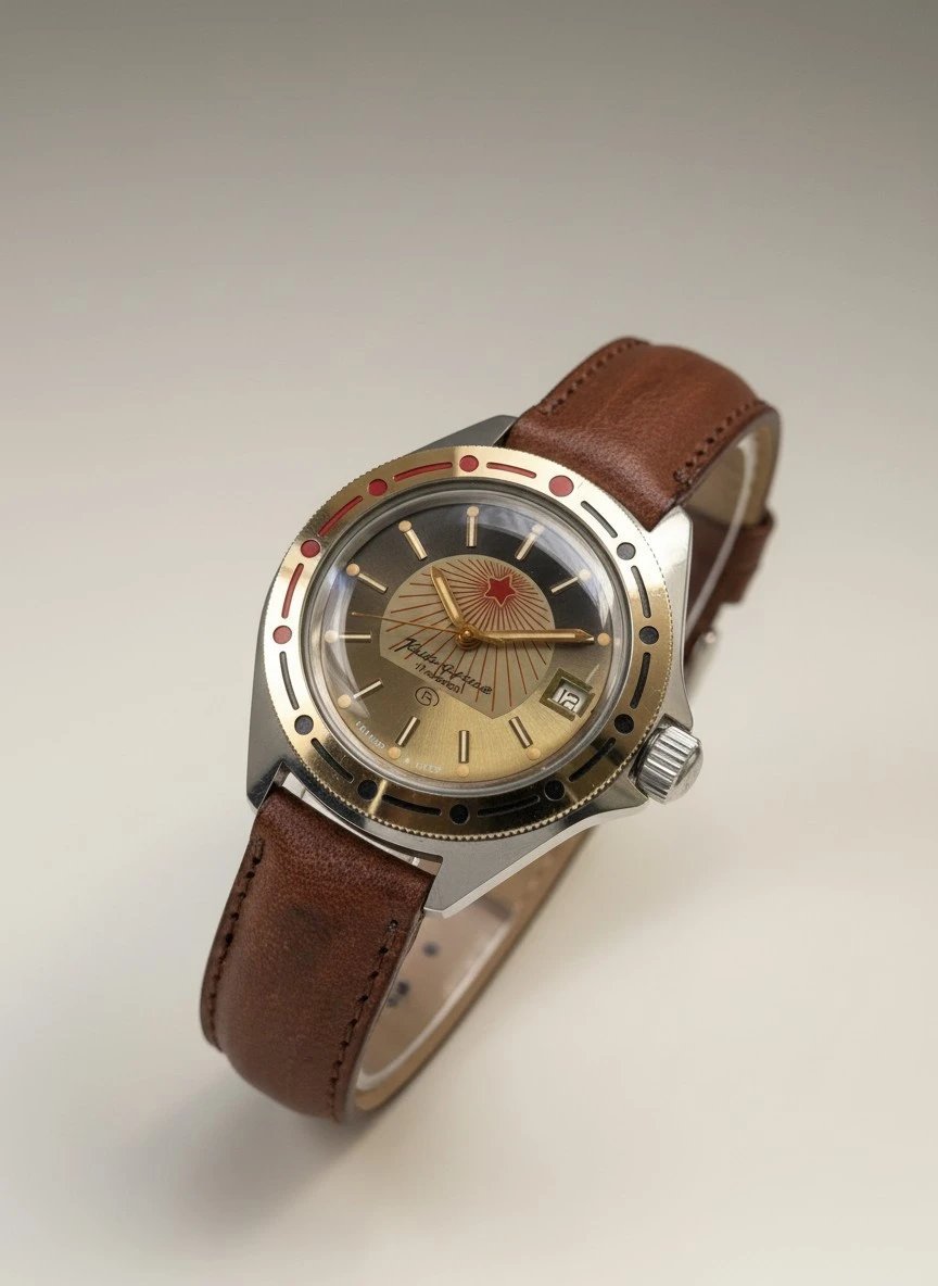 Orologio Vostok Komandirskie Rising Sun Meccanico Manuale URSS - Grade A 1 Orologio russo vintage - Copertina - ref. 130