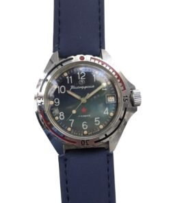 Vostok Komandirskie 2414 Sovietico anni '80 quadrante blu – Grade B 9 Orologio russo vintage - Fronte - ref. 244