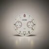 Quadrante cronografo Vremia CCCP – Vintage cirillico, compatibile 3133 4 Quadrante orologio cronografo sovietico Vremya Poljot 3133 vintage, bianco con numeri oro e zero rosso.